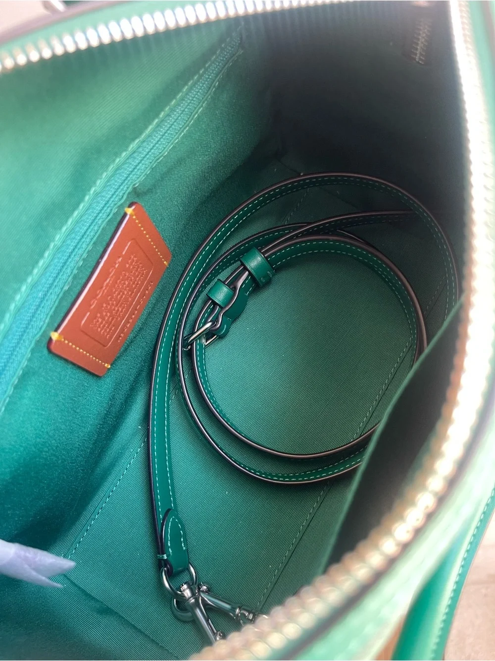 Coach Outlet Signature Canvas Rowan in Bright Jade